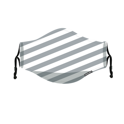 supalabs defend reusable face mask charcoal and white stripe