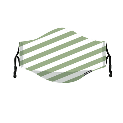 supalabs defend reusable face mask forest green stripe