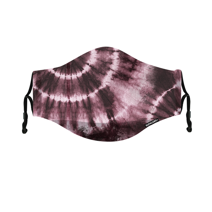 supalabs defend reusable face mask reddish tie dye